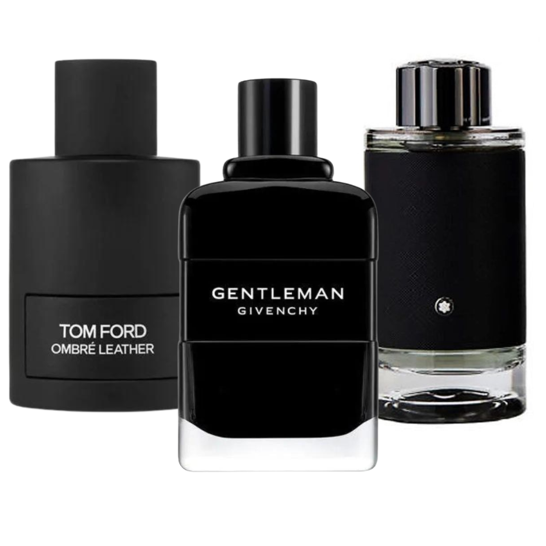 Combo de 3 Perfumes: Tom Ford Ombre Leather, Givenchy Gentleman y Montblanc Explorer - 100ml