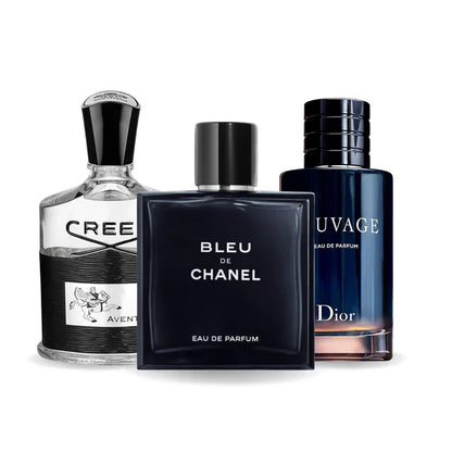 Combo de 3 Perfumes: Creed AVENTUS, Chanel BLEU DE CHANEL y Dior SAUVAGE 100ml