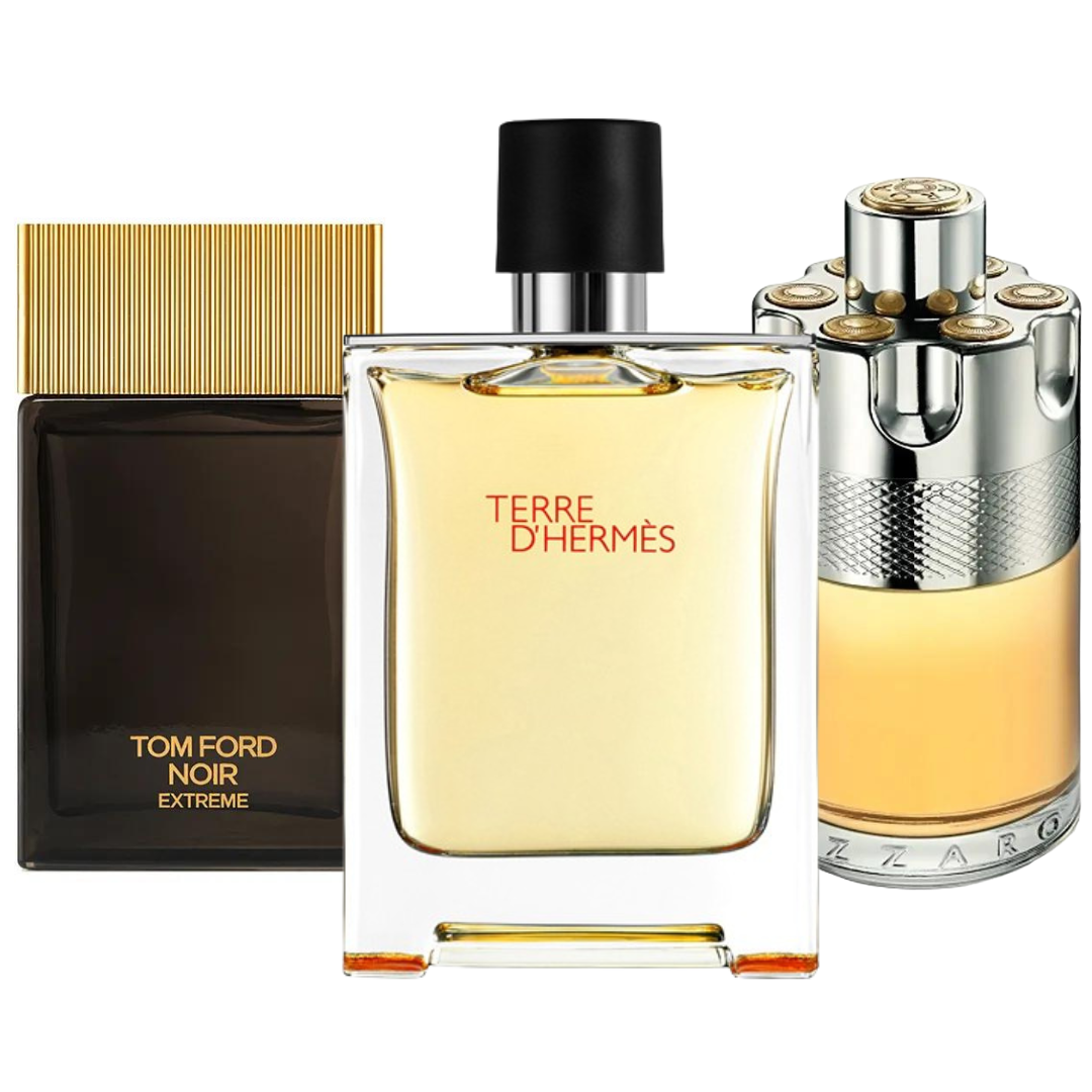 Combo de 3 Perfumes: Terre d’Hermès, Azzaro Wanted y Tom Ford Noir Extreme - 100ml