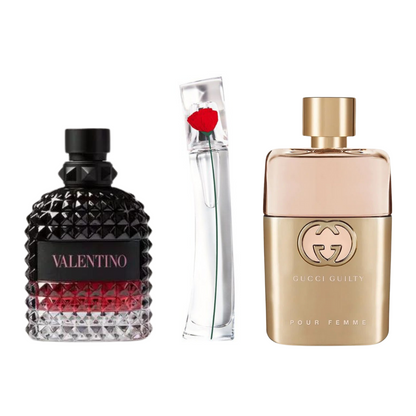 Combo de 3 Perfumes: Gucci Guilty, Valentino Intense y Flower By Kenzo - 100ml